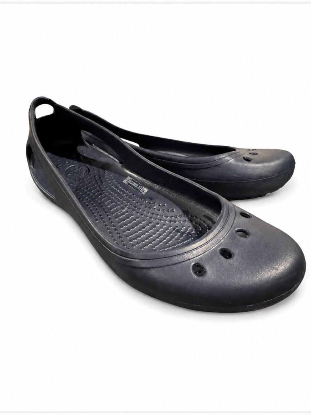 Crocs Ballet Flats Women’s 8 Navy Blue Slip On Lightweight Comfort Shoes